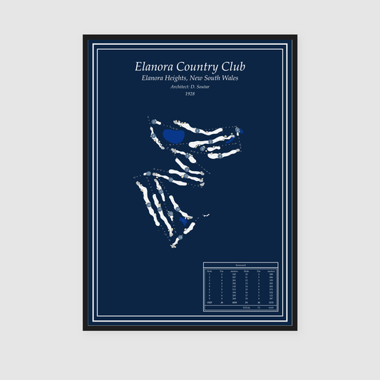 Elanora Country Club - Hazard Blue art print